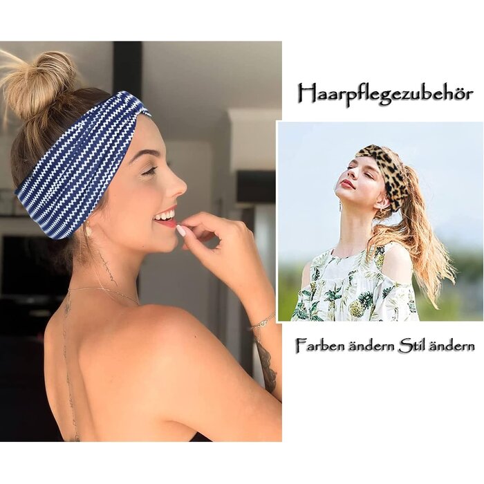 6er-Set Damen Sport-Stirnbänder Baumwoll-Mix - Bis zu 35% günstiger!