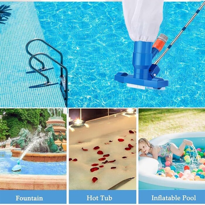 Pool-Staubsauger Set mit 180cm Teleskopstange - Jetzt bis zu 35% Rabatt!