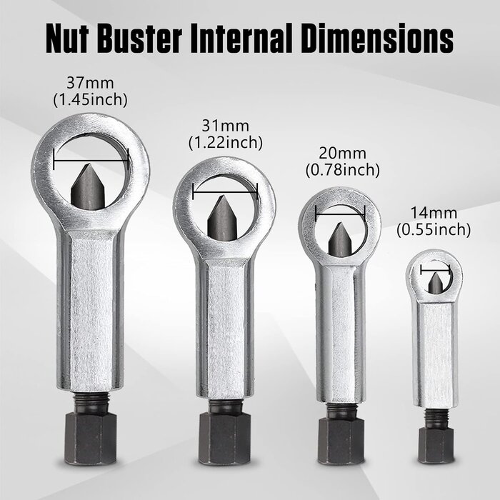 4-teiliges Mutternsprenger-Set 9-27mm für festsitzende Muttern - bis zu 35% Rabatt