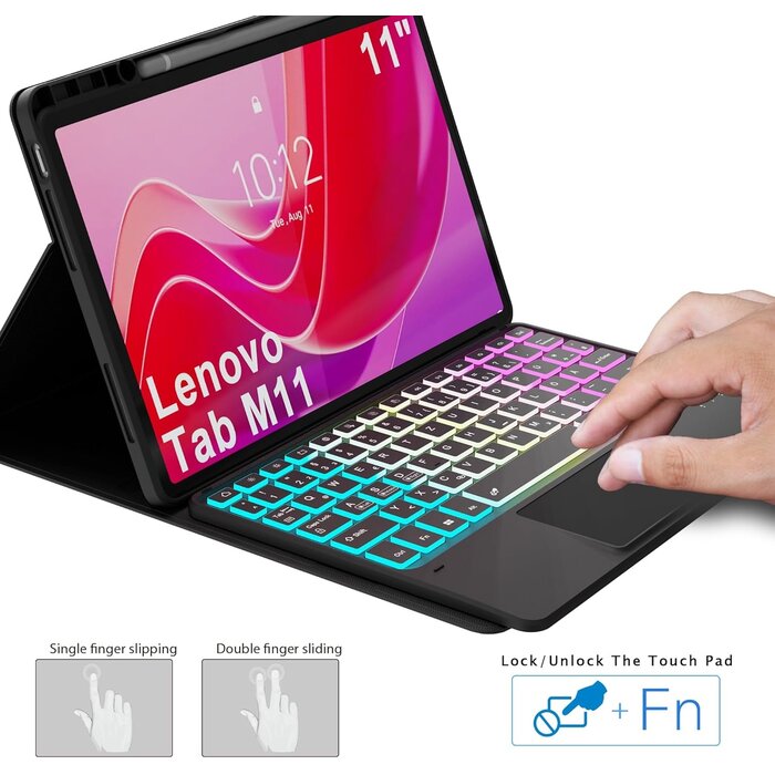 Beleuchtete Tastaturhülle mit Trackpad für Tab M11 (11 Zoll) - Jetzt bis zu 35% sparen!
