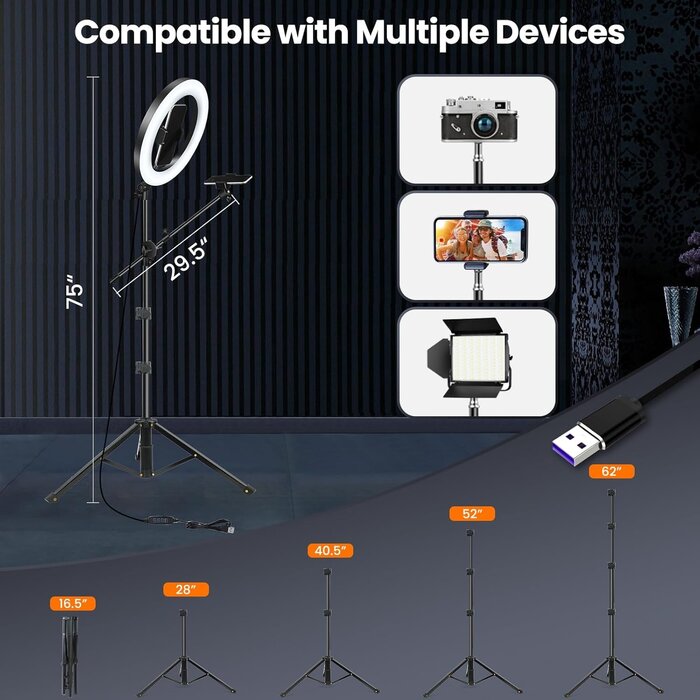 Profi LED-Ringlicht 10,5 Zoll für Vlogging & Foto - Bis zu 35% Outlet-Rabatt