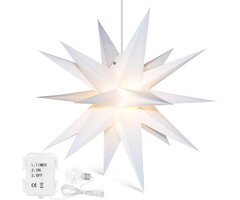 Großer 3D LED-Weihnachtsstern 58cm, faltbar & wetterfest - Bis zu 35% reduziert!
