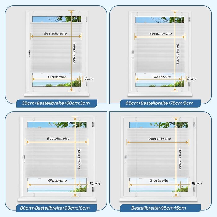 Plissee Faltrollo Klemmfix, 70x130cm Weiß - bis zu 35% reduziert!