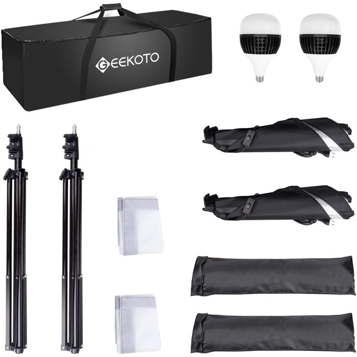 Studio Softbox Lichtset 50x70cm mit Stativen & 2x 85W Lampen - bis zu 35% Rabatt