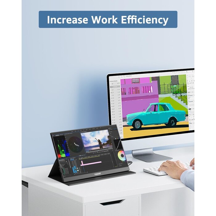 Tragbarer 17.3" Full HD IPS Monitor mit USB-C & Lautsprechern - bis zu 35% Rabatt