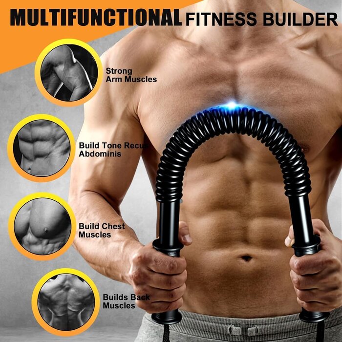 Verstellbare Kraftstange & Brustexpander - Training für Arme & Brust! Bis zu 35% Rabatt