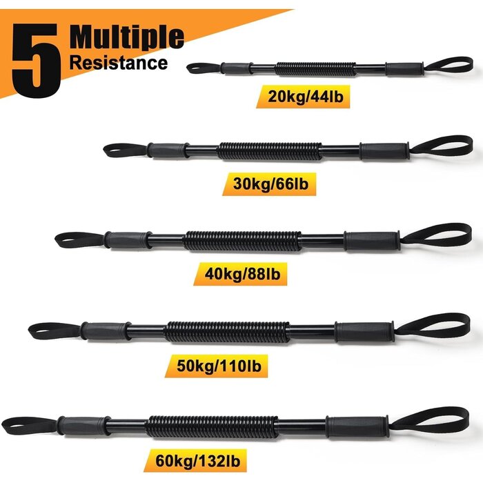 Verstellbare Kraftstange & Brustexpander - Training für Arme & Brust! Bis zu 35% Rabatt