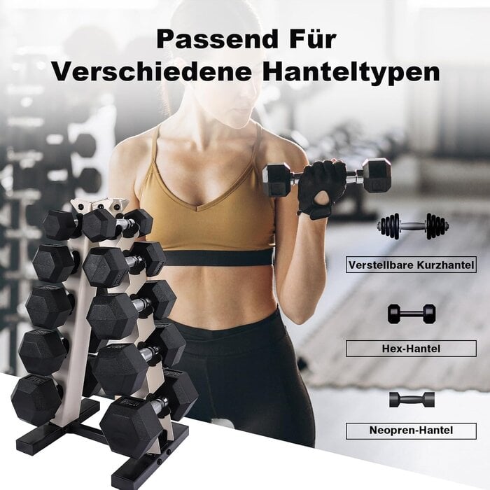 A-förmiges Hantelregal für 5 Kurzhanteln - Jetzt bis zu 35% günstiger!