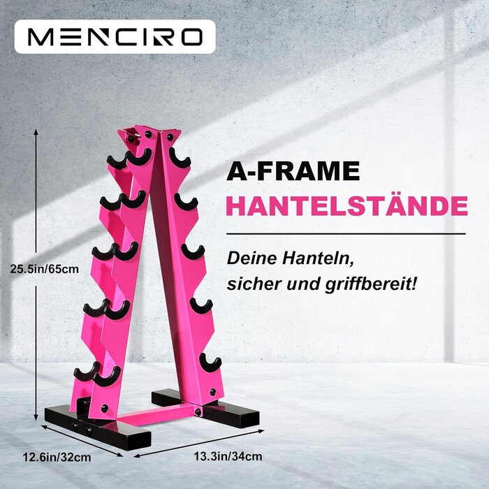 A-förmiger Hantelständer aus Stahl für 5 Paar Hanteln - Jetzt bis zu 35% reduziert!