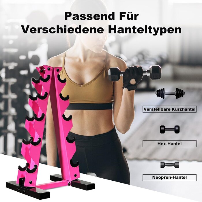 A-förmiger Hantelständer aus Stahl für 5 Paar Hanteln - Jetzt bis zu 35% reduziert!