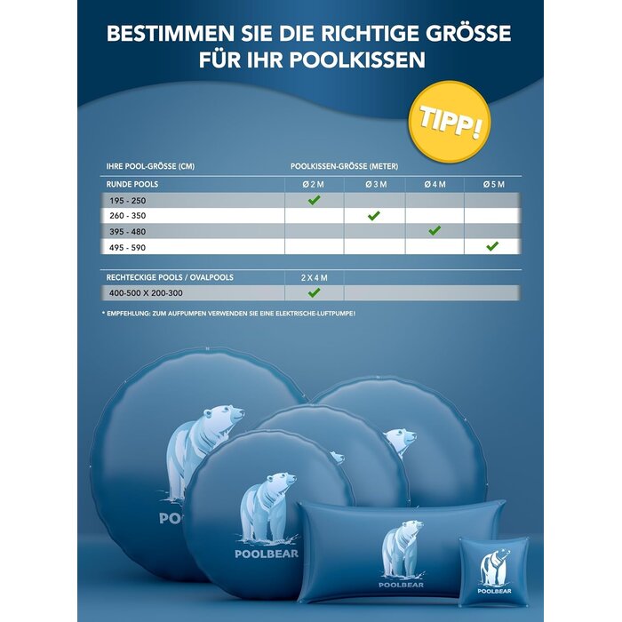 XXL Poolabdeckung 2m Schutzabdeckung - Jetzt bis zu 35% reduziert!