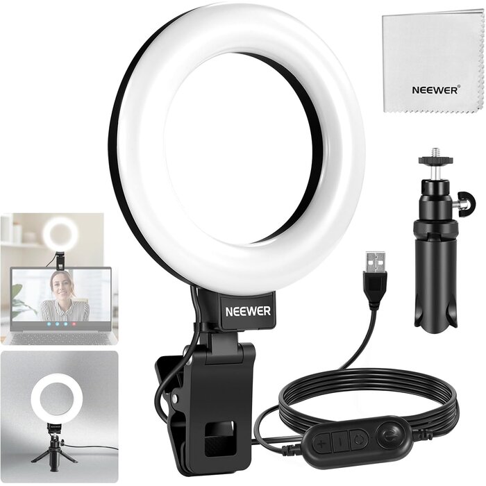 Professionelles Ringlicht mit Stativ & Klemme - Bis zu 35% reduziert!