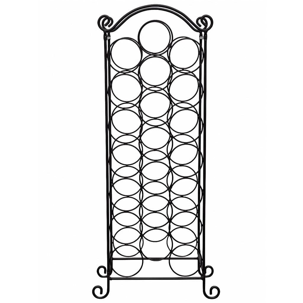 Stilvolles Weinregal Schwarz (88cm) für 21 Flaschen - bis zu 35% Rabatt!