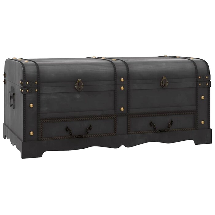 Deckenkiste Schwarz Sperrholz 90x51x42 cm - Bis zu 35% Rabatt!