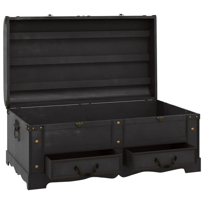 Deckenkiste Schwarz Sperrholz 90x51x42 cm - Bis zu 35% Rabatt!