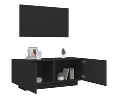 TV-Lowboard Schwarz Holzwerkstoff - Jetzt bis zu 35% Rabatt!
