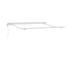 Manuelle Metall-Markise Weiß (3,5x2,5m) - Bis zu 35% Rabatt im Outlet!