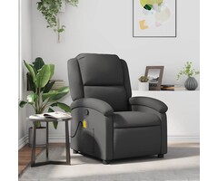 Elektrischer Echtleder-Massagesessel Grau - bis zu 35% Rabatt!