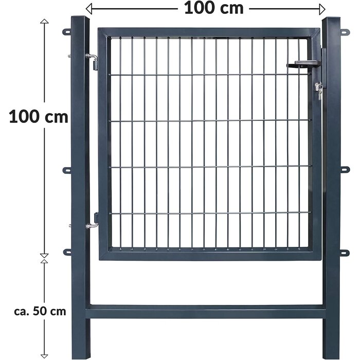 Gartentor Easy Doppelstabmatte 100cm Breit - Einfache Montage | Bis zu 35% Rabatt