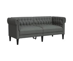 Chesterfield 2-Sitzer Sofa Dunkelgrau - Bis zu 35% Rabatt!