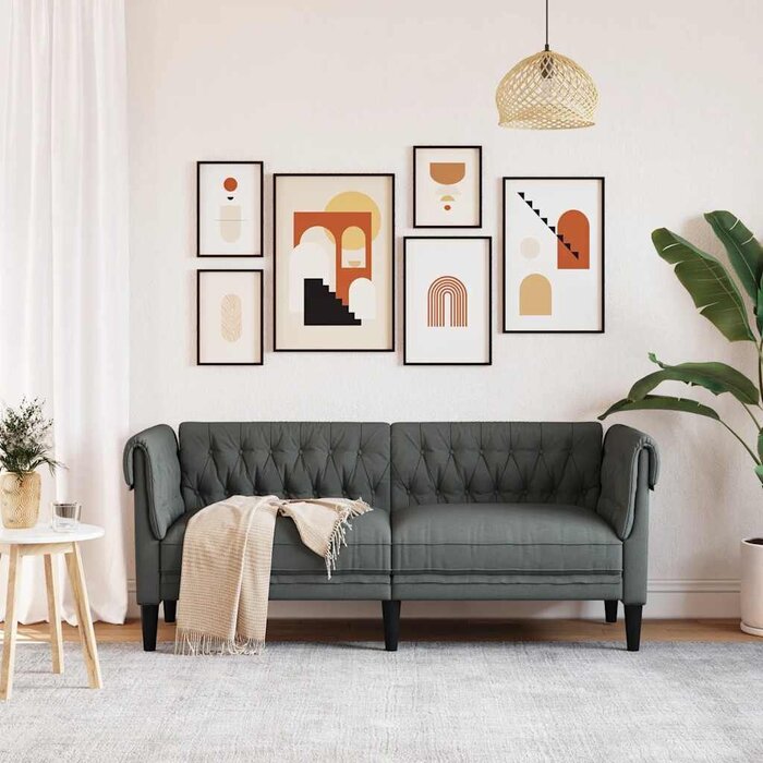 Chesterfield 2-Sitzer Sofa Dunkelgrau - Bis zu 35% Rabatt!