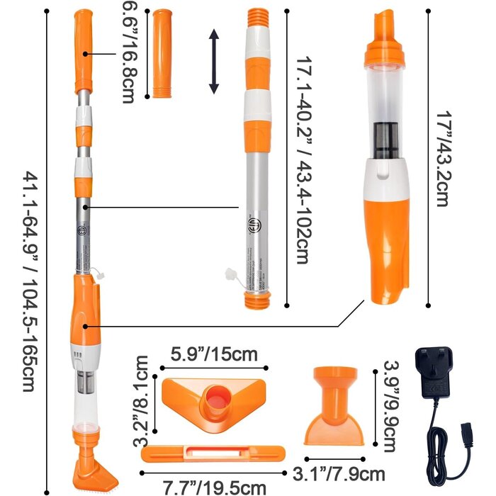 Kabelloser 3-in-1 Poolstaubsauger mit Griff - Jetzt bis zu 35% sparen!