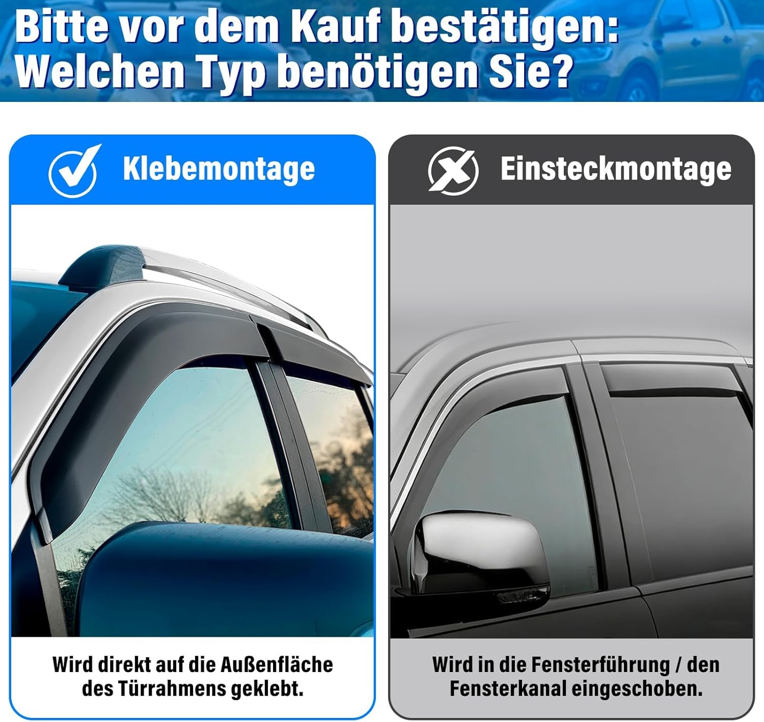 Wind-/Regenabweiser für Ford Ranger (2012-2022) | Bis zu 35% Rabatt!
