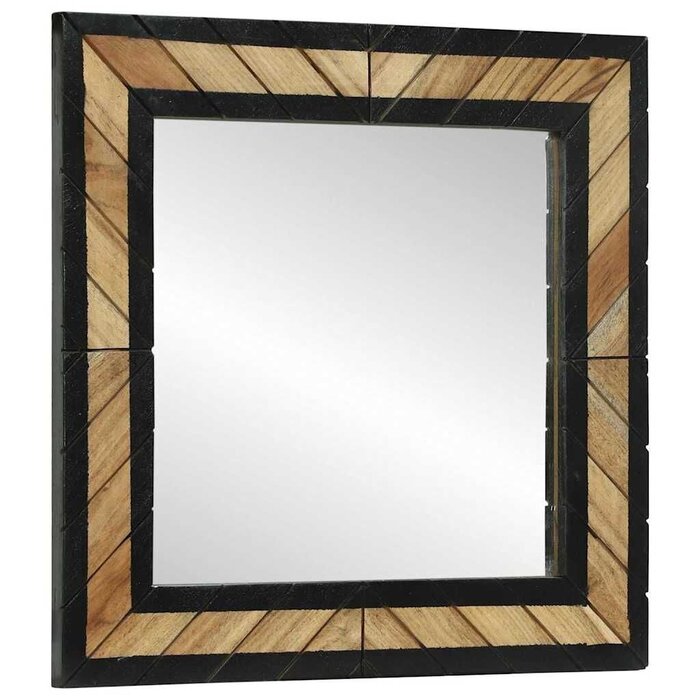 Spiegel Schwarz-Braun aus Akazie 50x50 cm - Bis zu 35% Rabatt sichern!