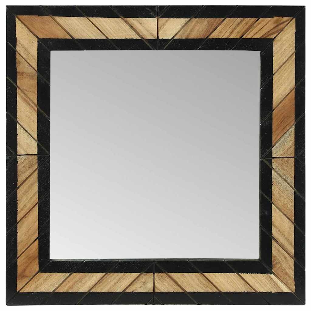 Spiegel Schwarz-Braun aus Akazie 50x50 cm - Bis zu 35% Rabatt sichern!