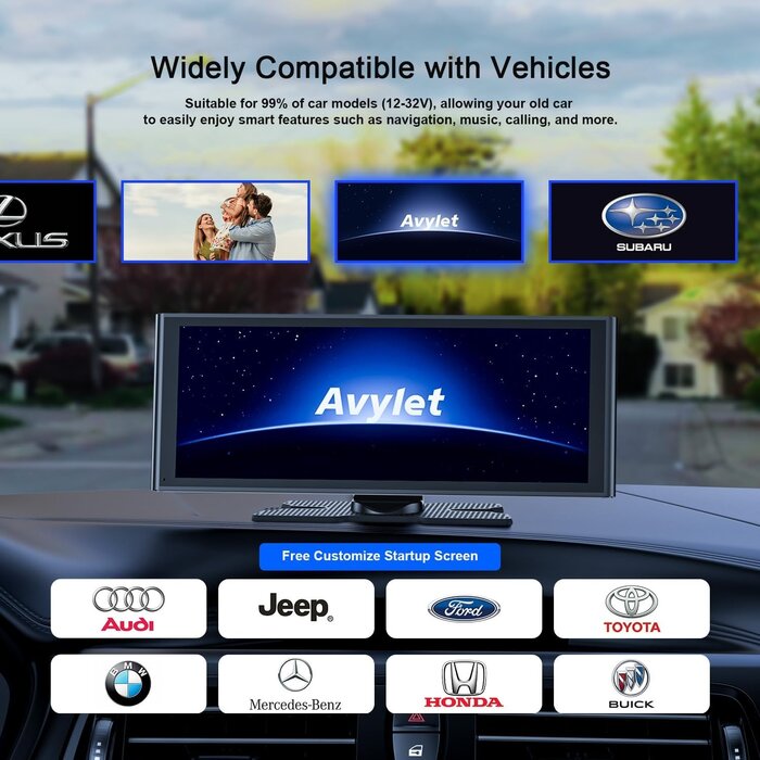 Kabelloses 9.26 Zoll CarPlay & Android Auto Display mit Kamera - Bis zu 35% Rabatt