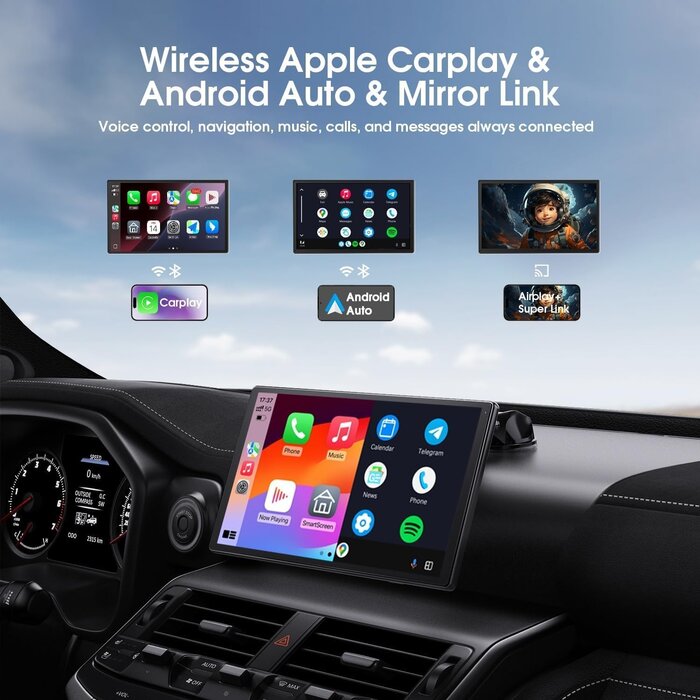 9 Zoll Auto-Display mit CarPlay & Android Auto & Kamera - Bis zu 35% Rabatt!