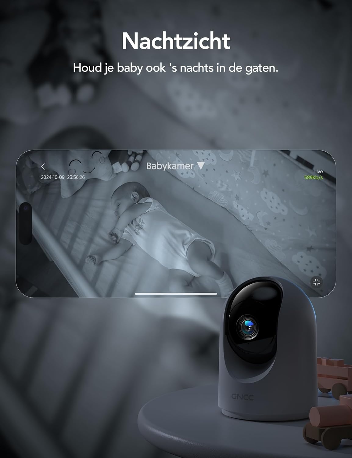 2K 3MP WLAN-Sicherheitskamera, 360° Panorama, IR-Nachtsicht - bis zu 35% Rabatt!