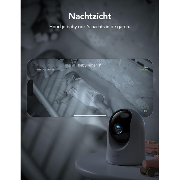 2K 3MP WLAN-Sicherheitskamera, 360° Panorama, IR-Nachtsicht - bis zu 35% Rabatt!