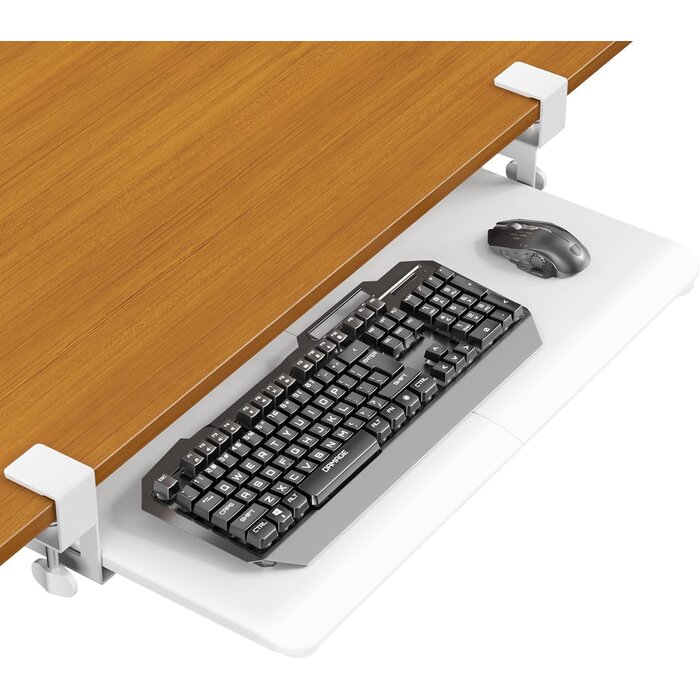 Platzsparende Untertisch Tastaturablage, weiß - Jetzt bis zu 35% reduziert!