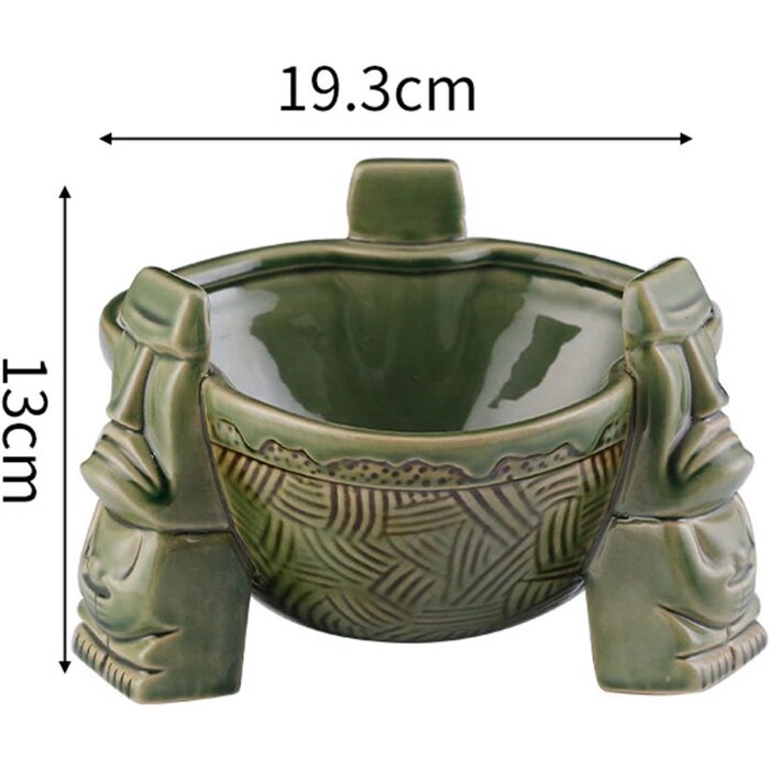 Tiki Cocktail Bowle Grün 1000ml Keramik - Jetzt bis zu 35% günstiger!