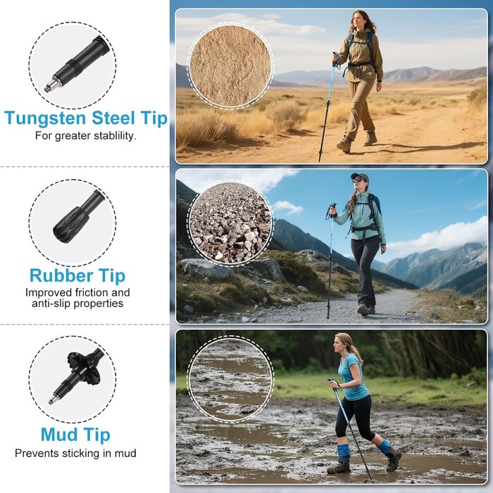 Faltbare Carbon-Trekkingstöcke faltbar & ultraleicht - bis zu 35% Rabatt!