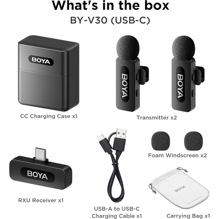 Kabelloses Lavalier-Mikrofon USB-C für Content Creator - Bis zu 35% Rabatt