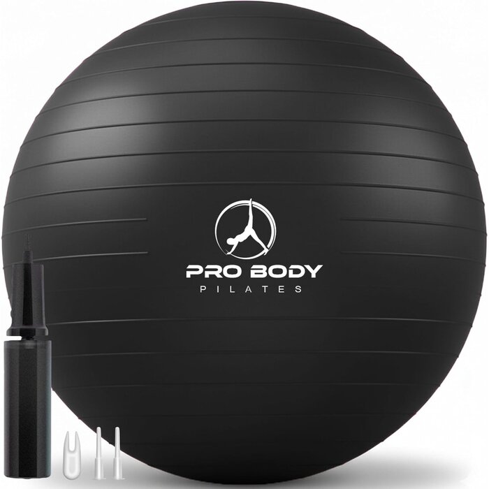 Anti-Berst Pilates Stabilitätsball Schwarz 75cm - Bis zu 35% günstiger!