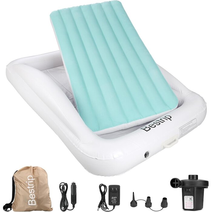 Kinderreisebett aufblasbar, Türkis, 157x96x30 cm - bis zu 35% Rabatt!