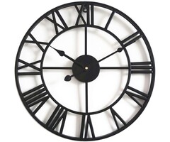 Vintage Skelett Wanduhr 40cm Schwarz - Jetzt bis zu 35% reduziert sichern!