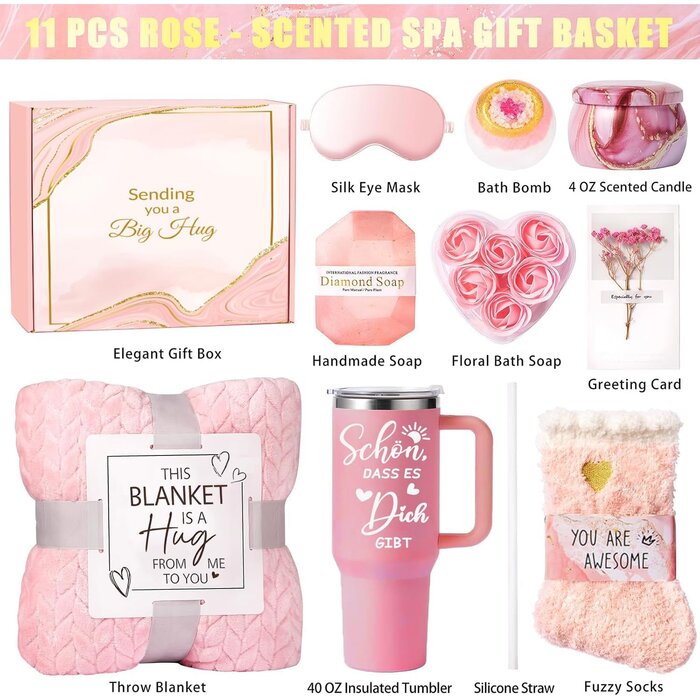 Verwöhn-Geschenkset für Frauen mit Kuscheldecke & Wellness - Bis zu 35% Rabatt