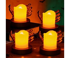 Flammenlose Halloween LED-Kerzen im 4er-Set - Jetzt bis zu 35% günstiger!