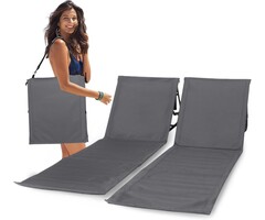 2er-Set Strandmatten Grau - Faltbar, bequem & bis zu 35% reduziert!