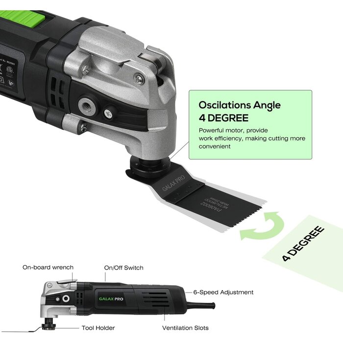 Oszillierendes Multitool 400W, 33 Zubehör - Jetzt bis zu 35% reduziert!