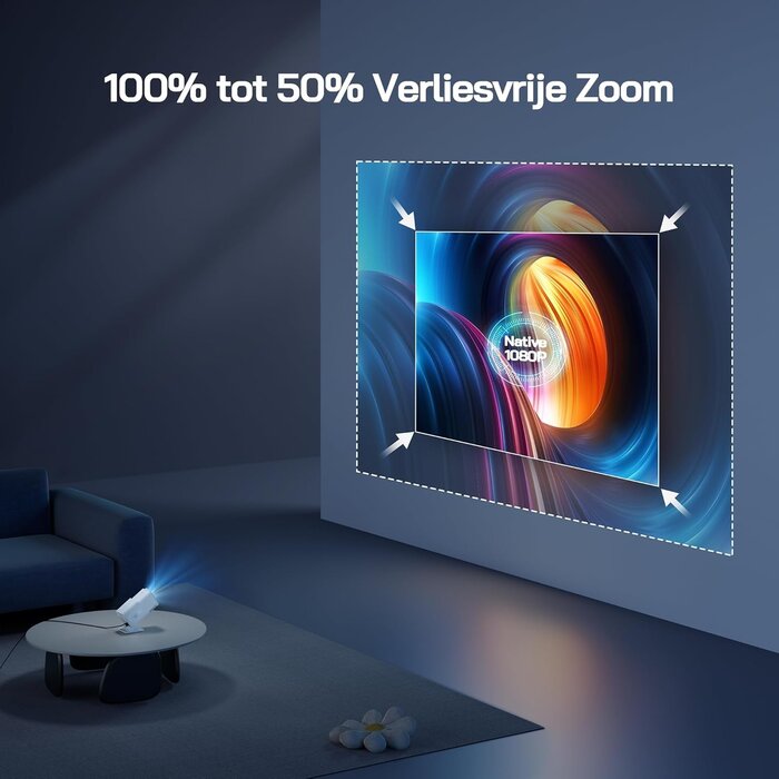 Mini-Projektor Full HD 1080P WiFi Bluetooth drehbar | Bis zu 35% Rabatt sichern!