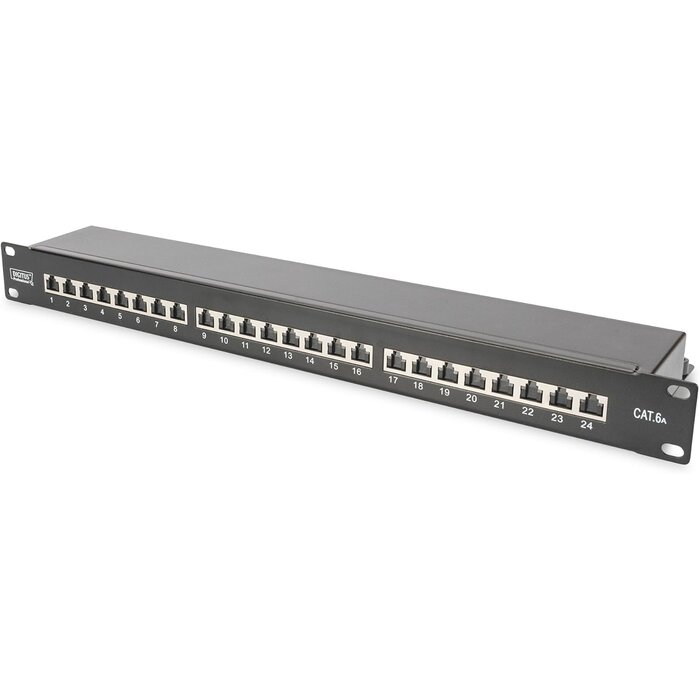 Patchpanel 19 Zoll Cat-6A, 24-Port RJ45 - bis zu 35% günstiger!