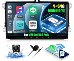 Autoradio 9 Zoll Touch Android 13, 8-Kern, Navi & CarPlay | Bis zu 35% günstiger!