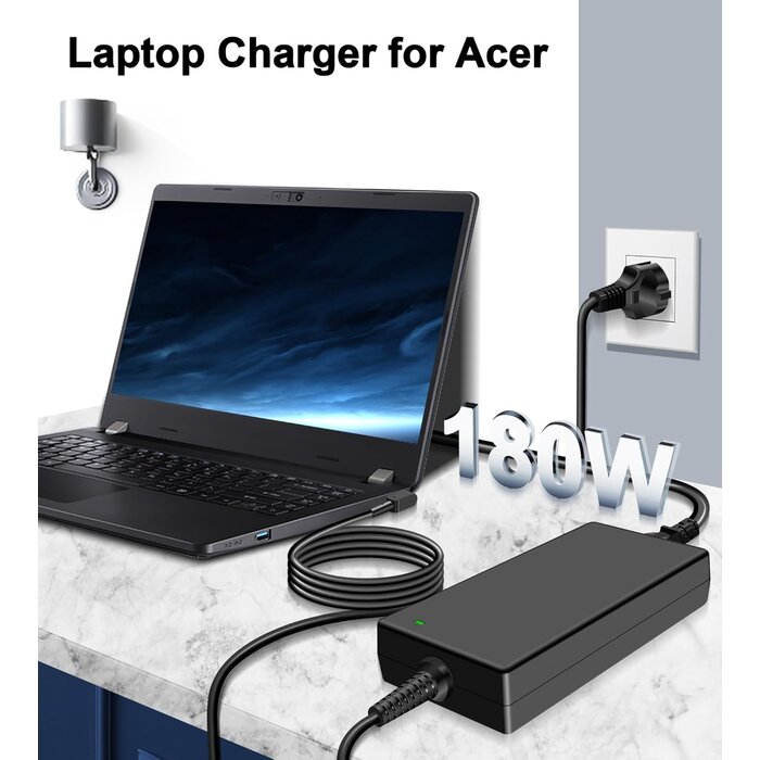 180W Universal Ladeadapter für Laptops (5.5x1.7mm) - Bis zu 35% Rabatt sichern!