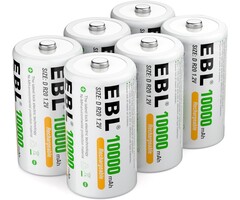 Wiederaufladbare D-Batterien 10000mAh Ni-MH, 6er-Set - Bis zu 35% günstiger!