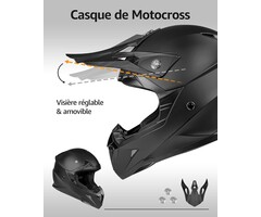 Motorcross Helm Matt Schwarz ECE für Offroad-Abenteuer - Bis zu 35% Rabatt!